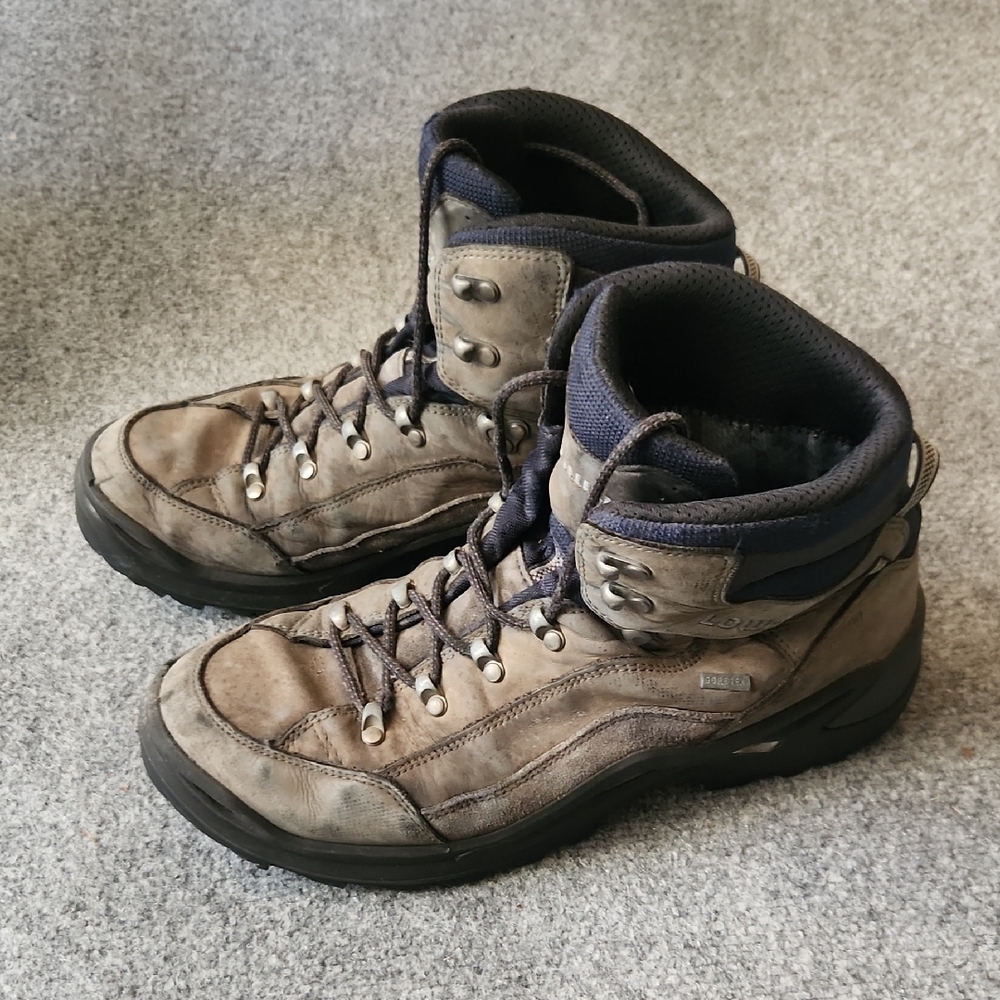 Used Brown Lowa Renegade Mid Wide, Lots Of Life Left On These